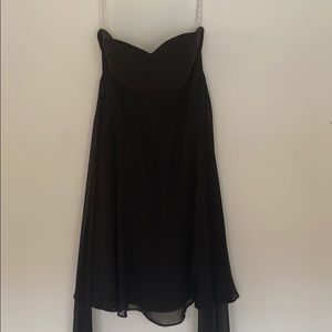 Gorgeous chiffon strapless black dress!